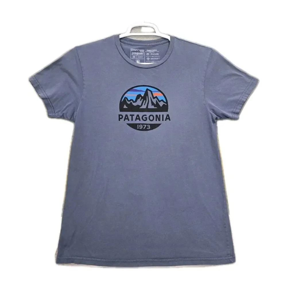 Patagonia Shirt Men's Medium Fitz Roy Scope Icon Organic Cotton Gorpcore Crew